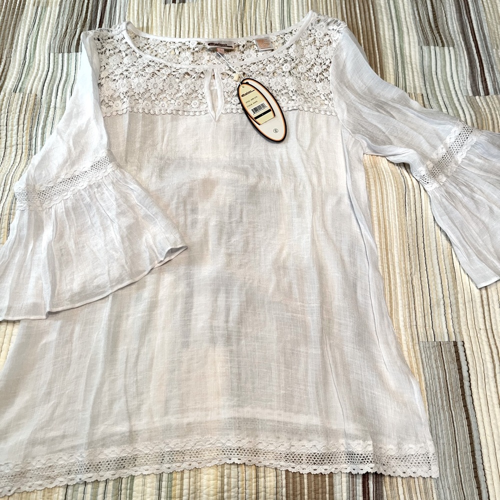 JMP White Gauze Island Beach Tunic